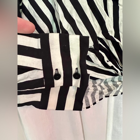 NWT Zara Striped Linen Blend Shirt - Picture 4 of 4